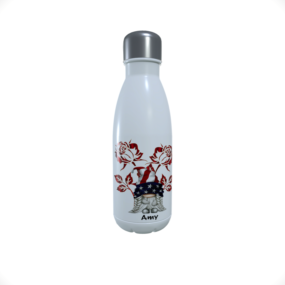 Patriotic Gnome Insulated Drinks Bottle, American Gnome Bottle